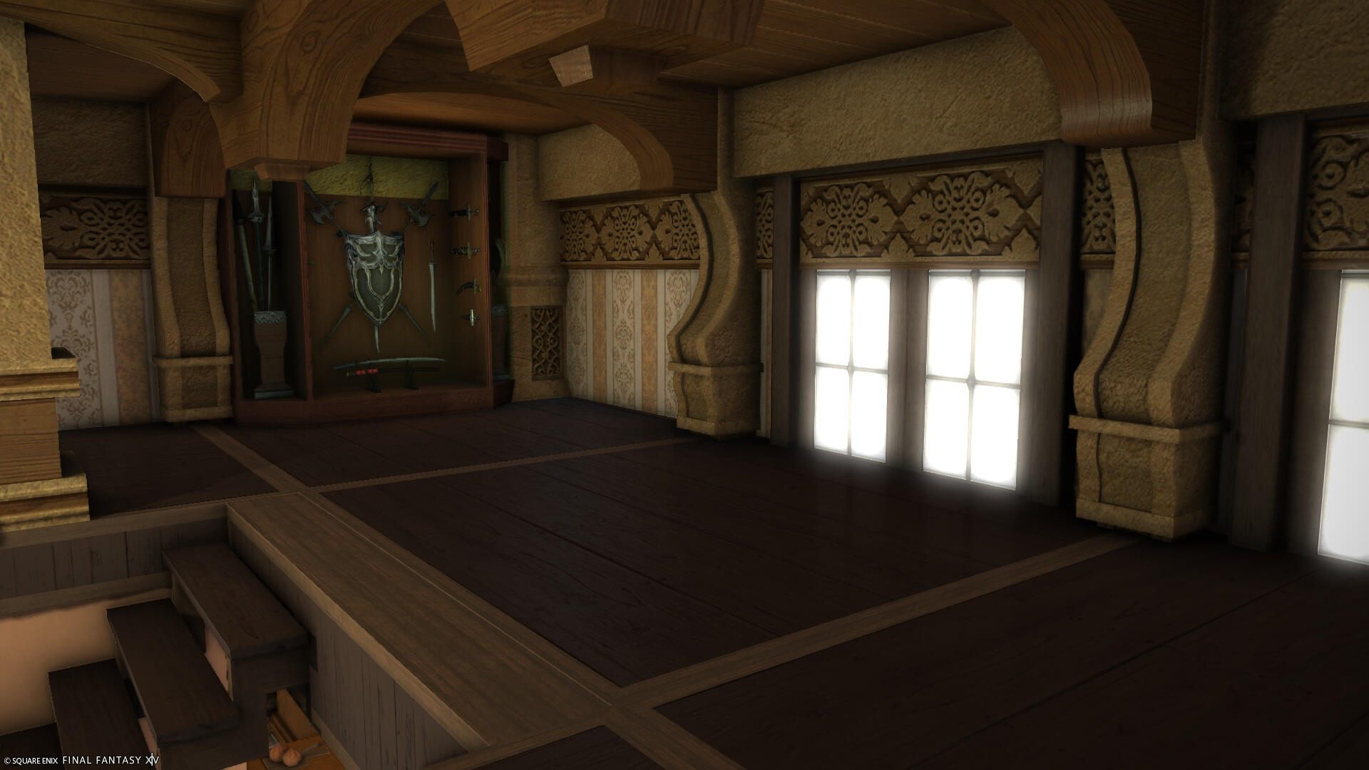 Loft landing and weapons display